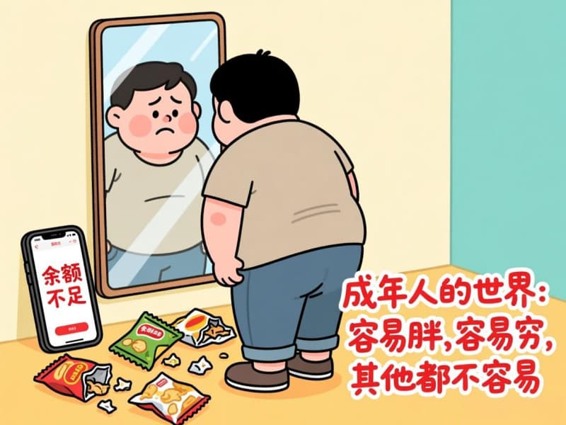 成年人的世界:容易胖、容易穷,其他都不容易
