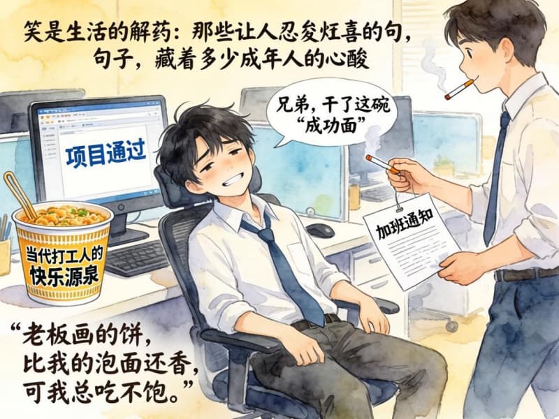 笑是生活的解药：那些让人忍俊不禁的句子，藏着多少成年人的心酸