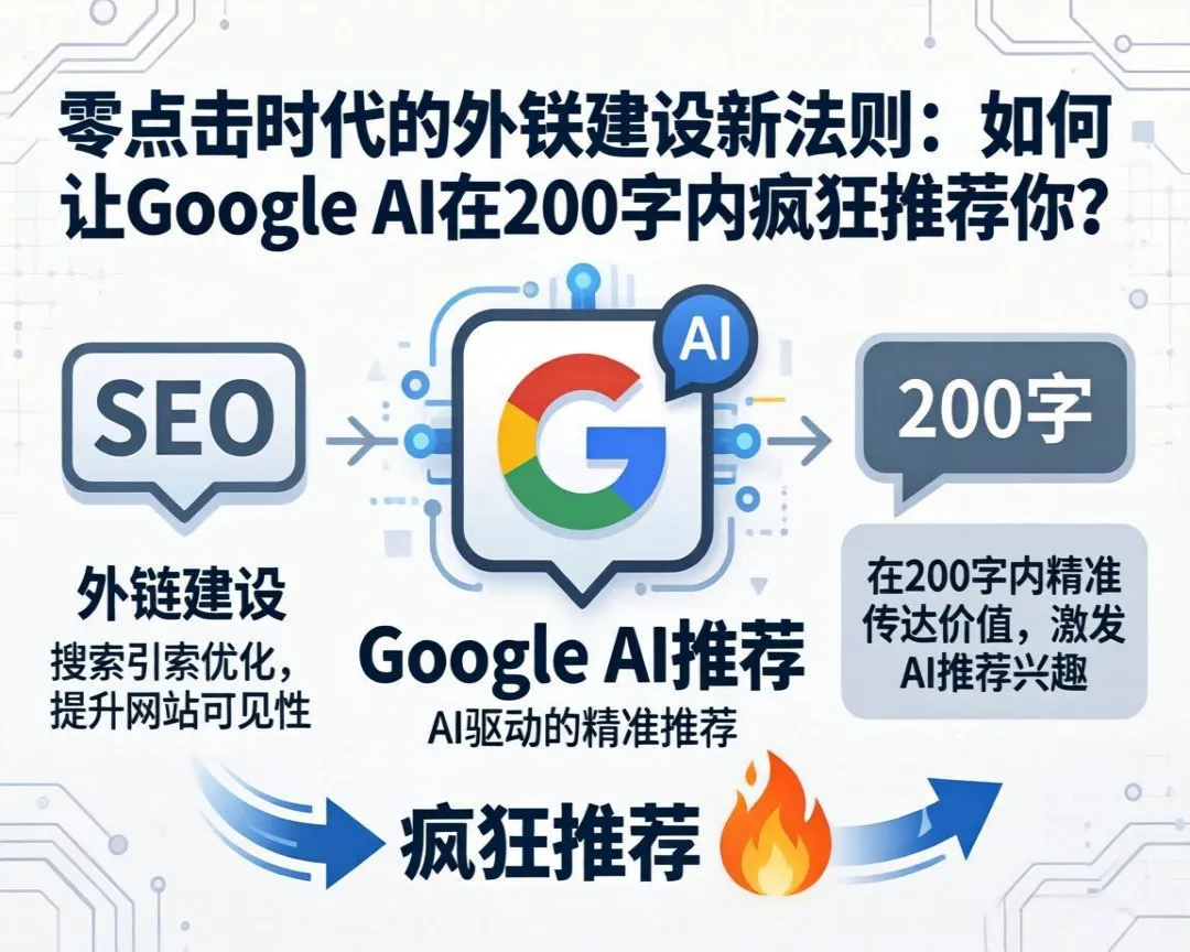 零点击时代的外链建设新法则:如何让Google AI在200字内疯狂推荐你?