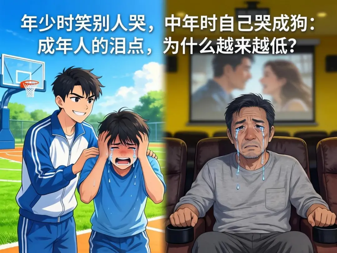 年少时笑别人哭，中年时自己哭成狗：成年人的泪点，为什么越来越低？