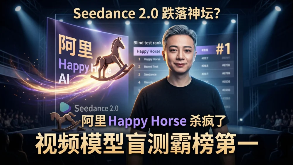 阿里HappyHorse暴打字节Seedance！神秘“欢乐马”连刷三项世界第一！