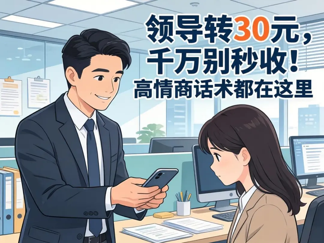 职场情商必修课：领导发30元红包，千万别秒收！高情商话术都在这里