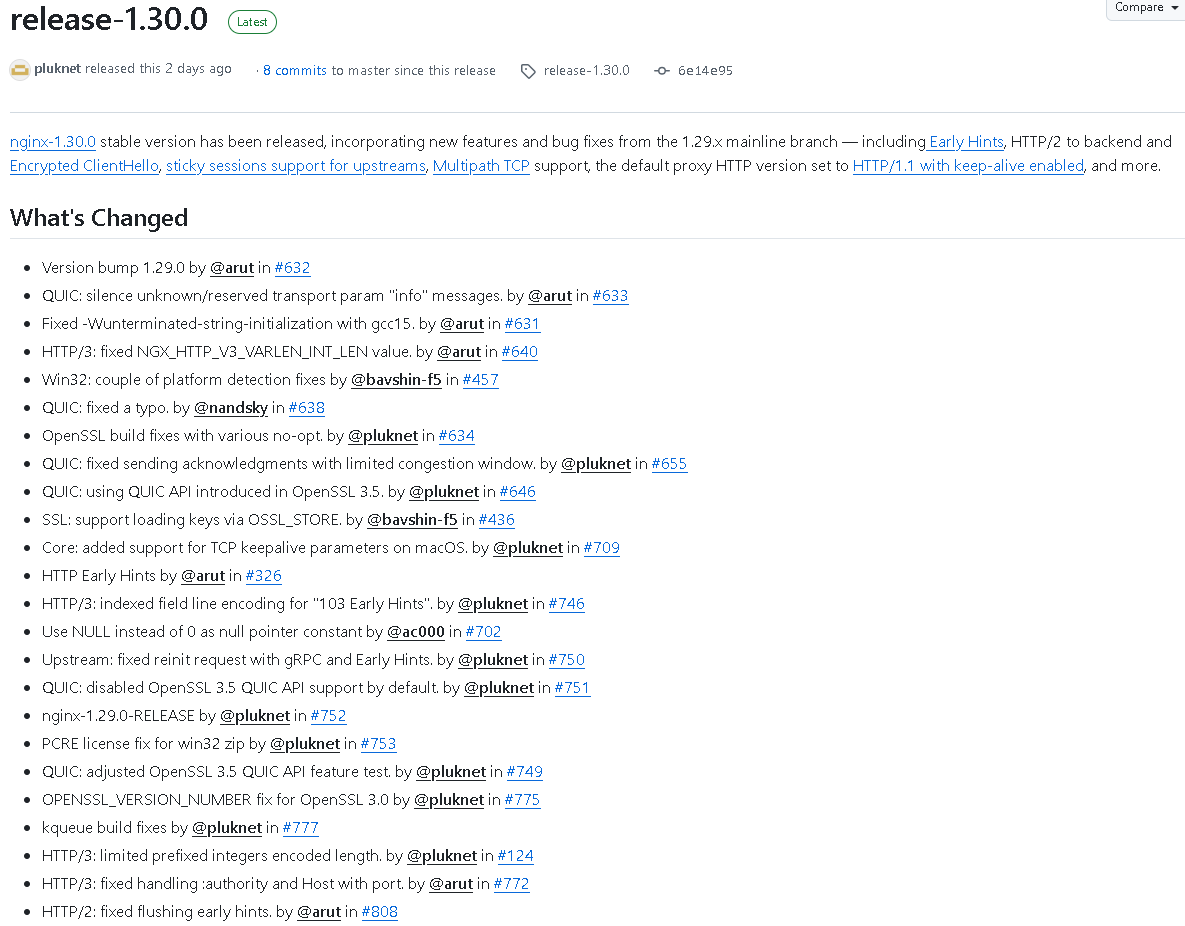 Nginx1.30正式发布：MPTCP+ECH+HTTP/3 全面落地，生产环境升级指南来了！