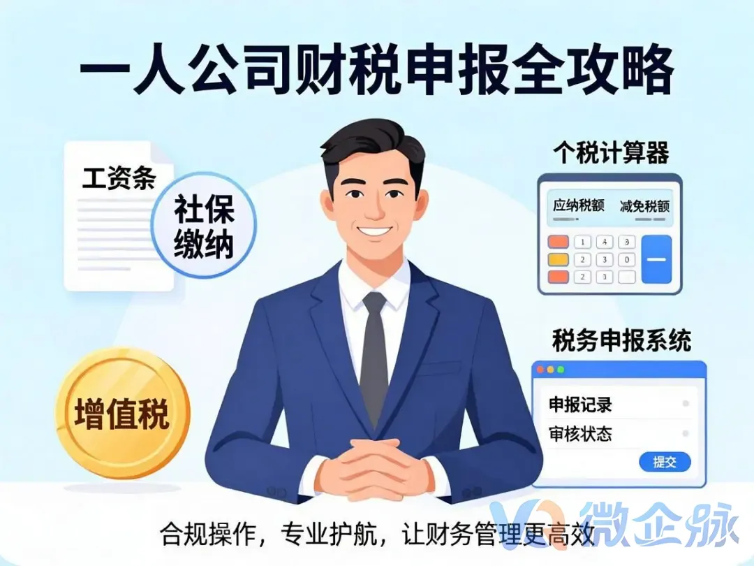 一人公司财税申报全攻略：法人只有一人，工资社保个税这样操作才合规